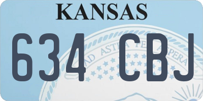 KS license plate 634CBJ