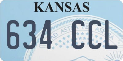 KS license plate 634CCL