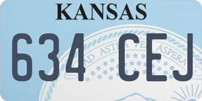 KS license plate 634CEJ
