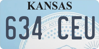 KS license plate 634CEU
