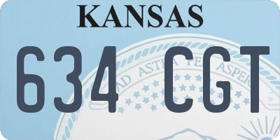 KS license plate 634CGT