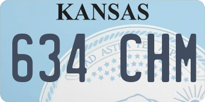 KS license plate 634CHM
