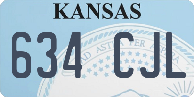 KS license plate 634CJL