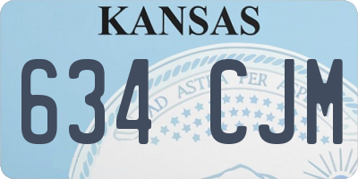 KS license plate 634CJM
