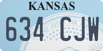 KS license plate 634CJW