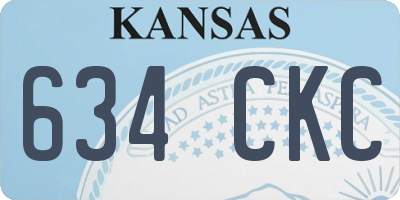 KS license plate 634CKC