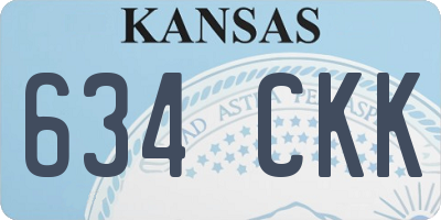 KS license plate 634CKK