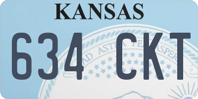 KS license plate 634CKT
