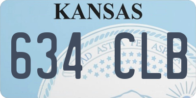 KS license plate 634CLB