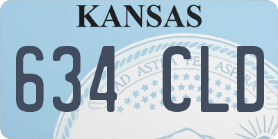 KS license plate 634CLD