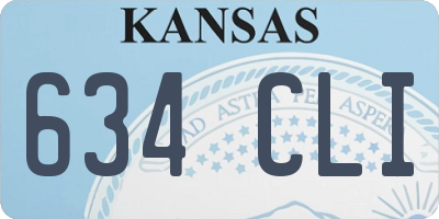 KS license plate 634CLI