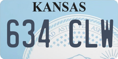 KS license plate 634CLW