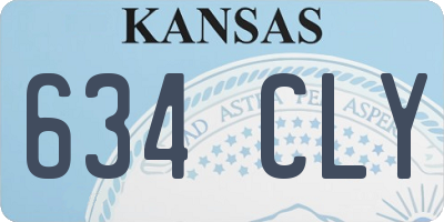 KS license plate 634CLY