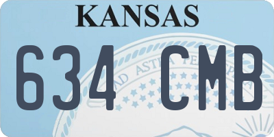 KS license plate 634CMB