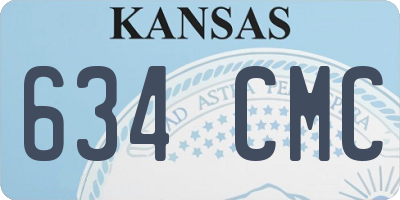 KS license plate 634CMC