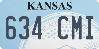 KS license plate 634CMI