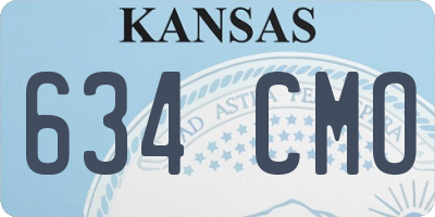 KS license plate 634CMO