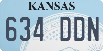KS license plate 634DDN