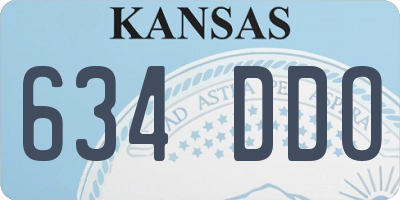 KS license plate 634DDO