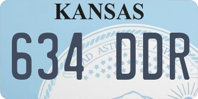 KS license plate 634DDR