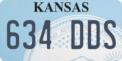 KS license plate 634DDS