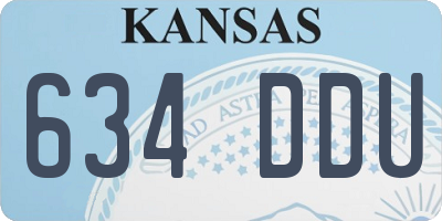 KS license plate 634DDU