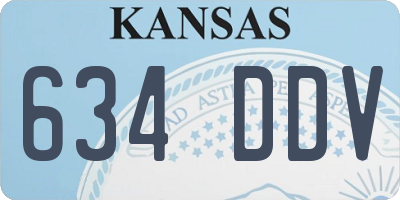 KS license plate 634DDV