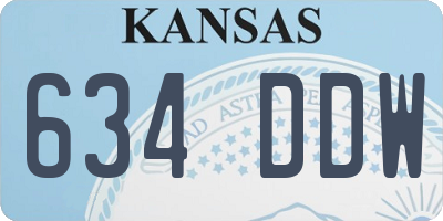 KS license plate 634DDW