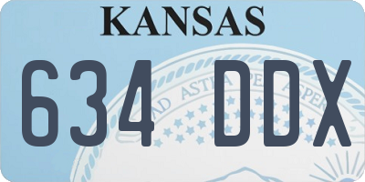 KS license plate 634DDX