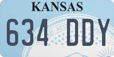 KS license plate 634DDY