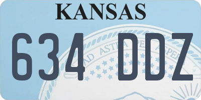 KS license plate 634DDZ