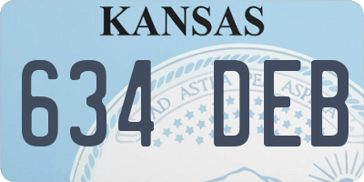 KS license plate 634DEB