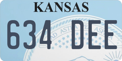 KS license plate 634DEE