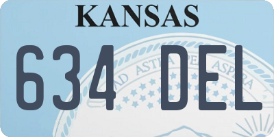 KS license plate 634DEL