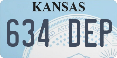 KS license plate 634DEP
