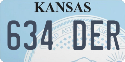 KS license plate 634DER
