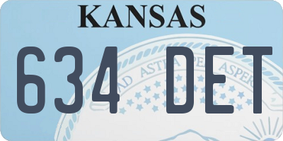 KS license plate 634DET