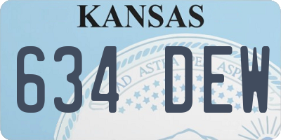 KS license plate 634DEW