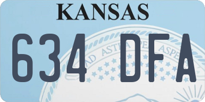 KS license plate 634DFA