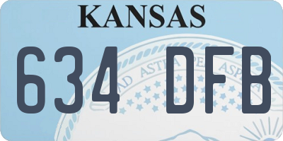 KS license plate 634DFB