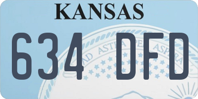KS license plate 634DFD