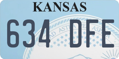 KS license plate 634DFE