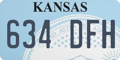 KS license plate 634DFH