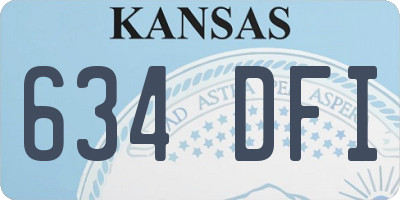 KS license plate 634DFI