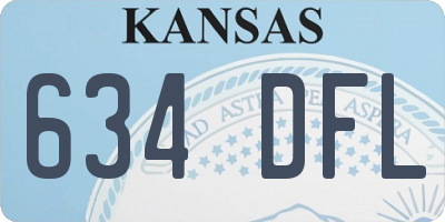 KS license plate 634DFL