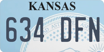 KS license plate 634DFN