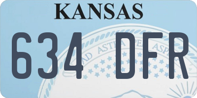 KS license plate 634DFR