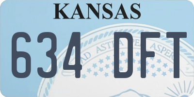 KS license plate 634DFT
