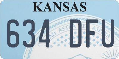 KS license plate 634DFU