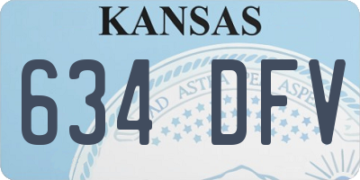 KS license plate 634DFV